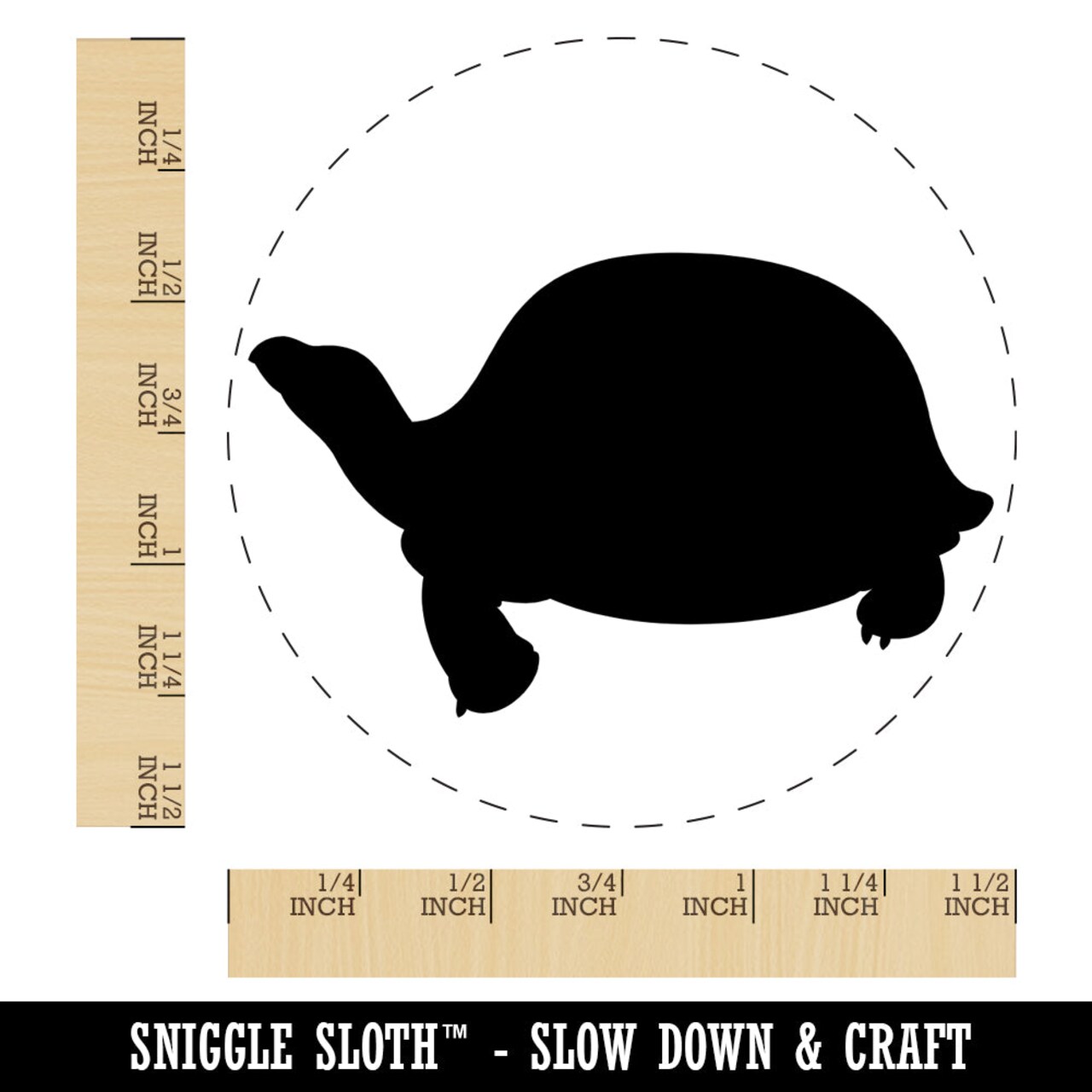 Tortoise Turtle Solid Self-Inking Rubber Stamp for Stamping Crafting Planners